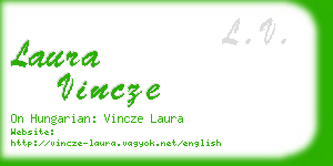 laura vincze business card